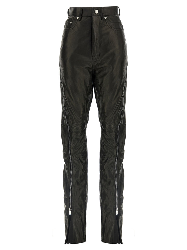 Rick Owens Black Leather Pants