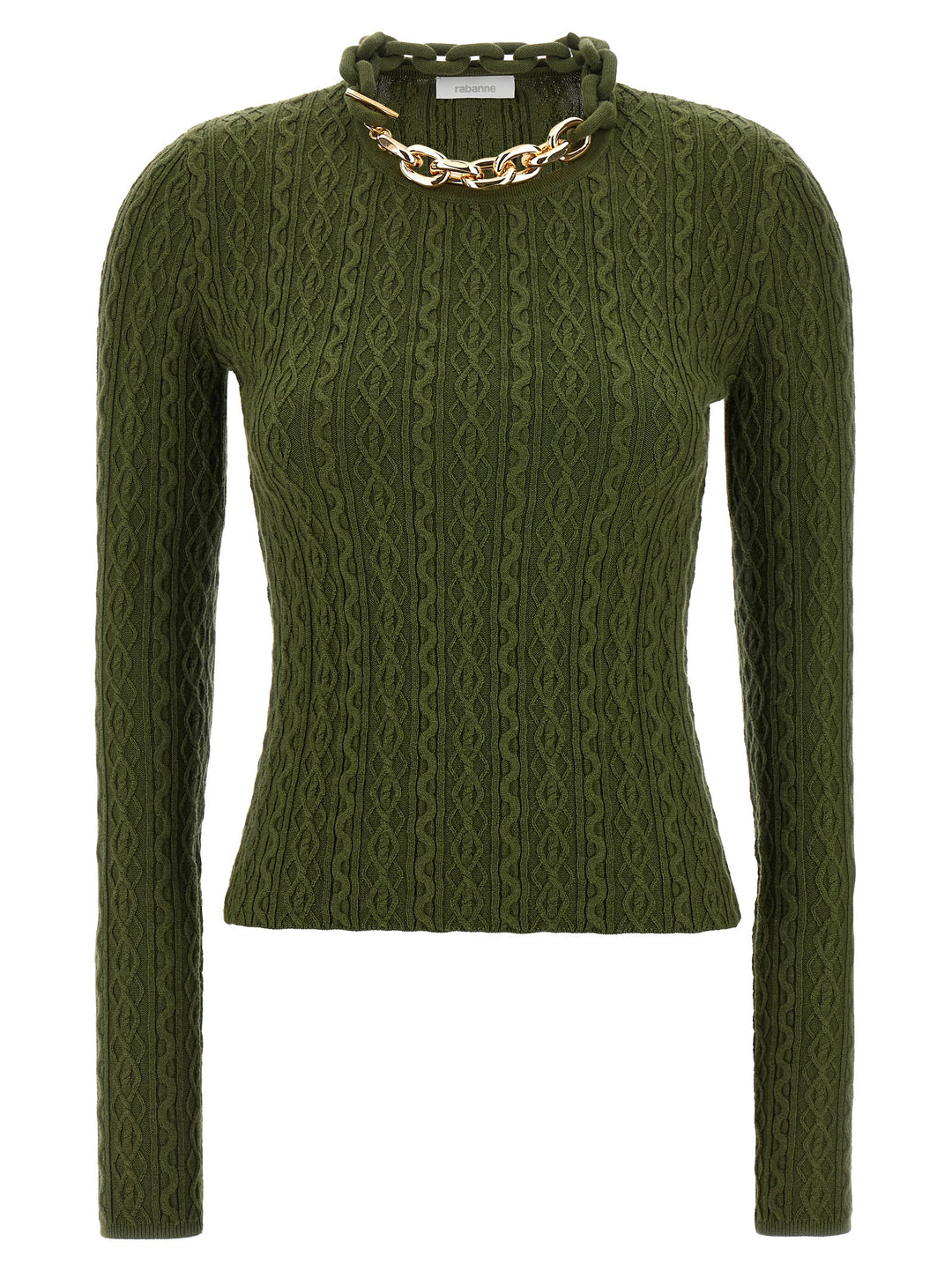 Paco Rabanne Bicolor Wool Cardigan