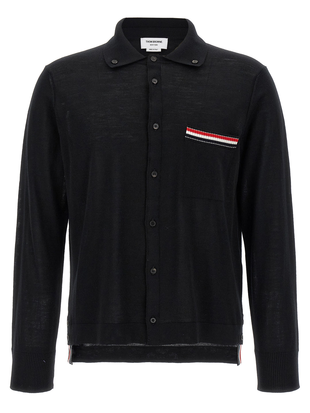 Thom Browne Black Virgin Wool Cardigan