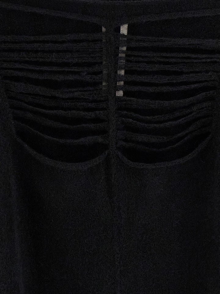 Rick Owens Black Wool Cardigan