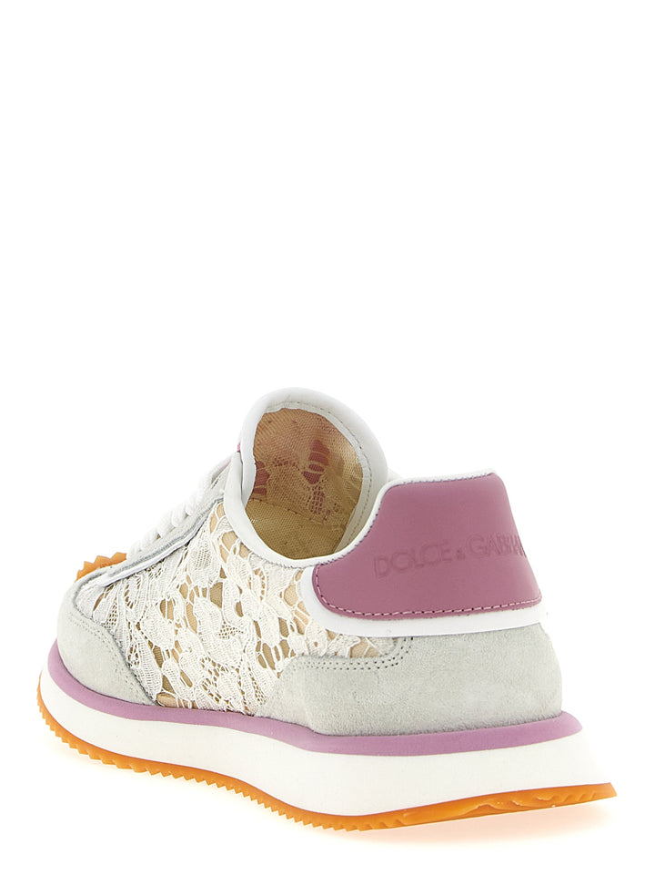 Dolce &amp; Gabbana Multicolor Leather Athletic Sneakers