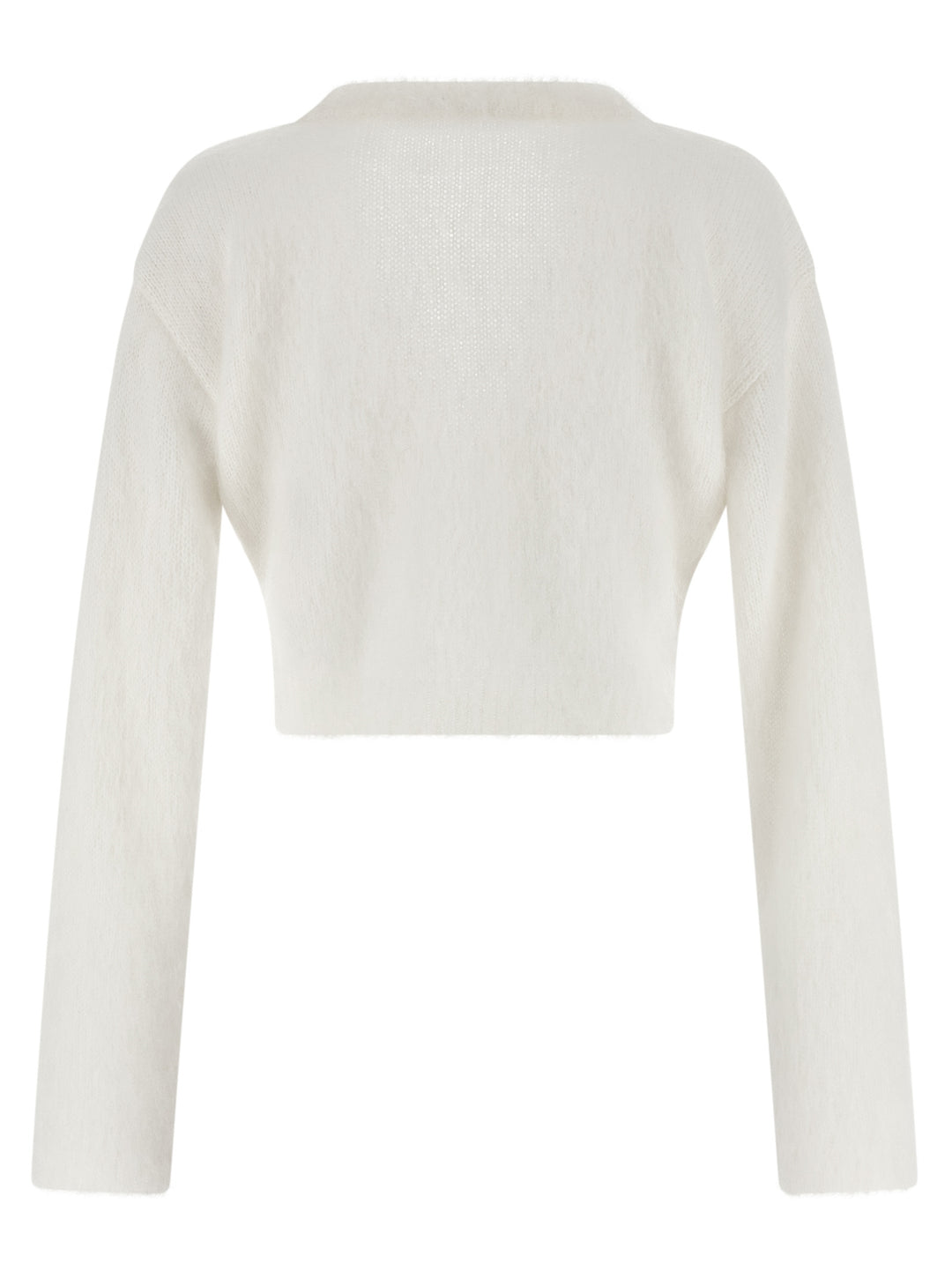 Alessandra Rich White Wool Cardigan