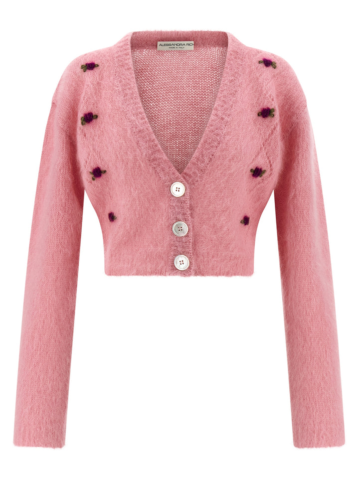 Alessandra Rich Multicolor Wool Cardigan