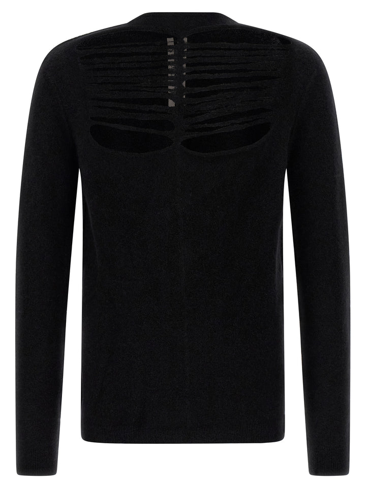 Rick Owens Black Wool Cardigan