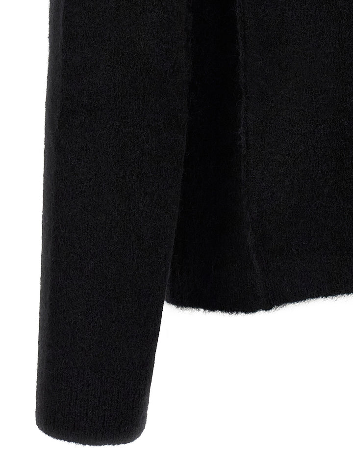 Rick Owens Black Wool Cardigan