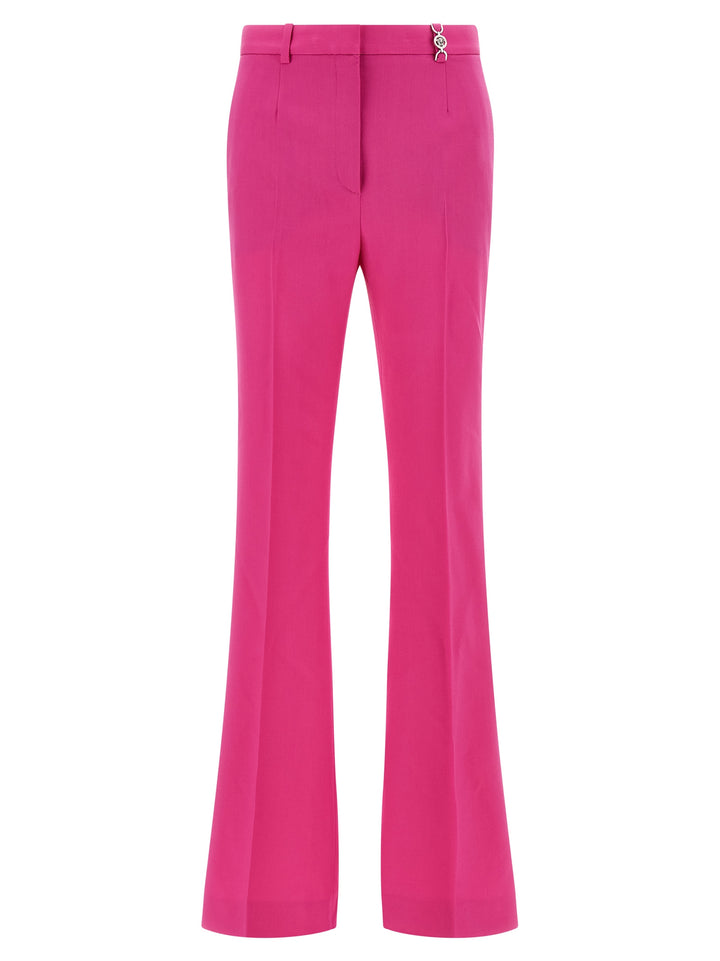 Versace Fuchsia Virgin Wool Flared Pants