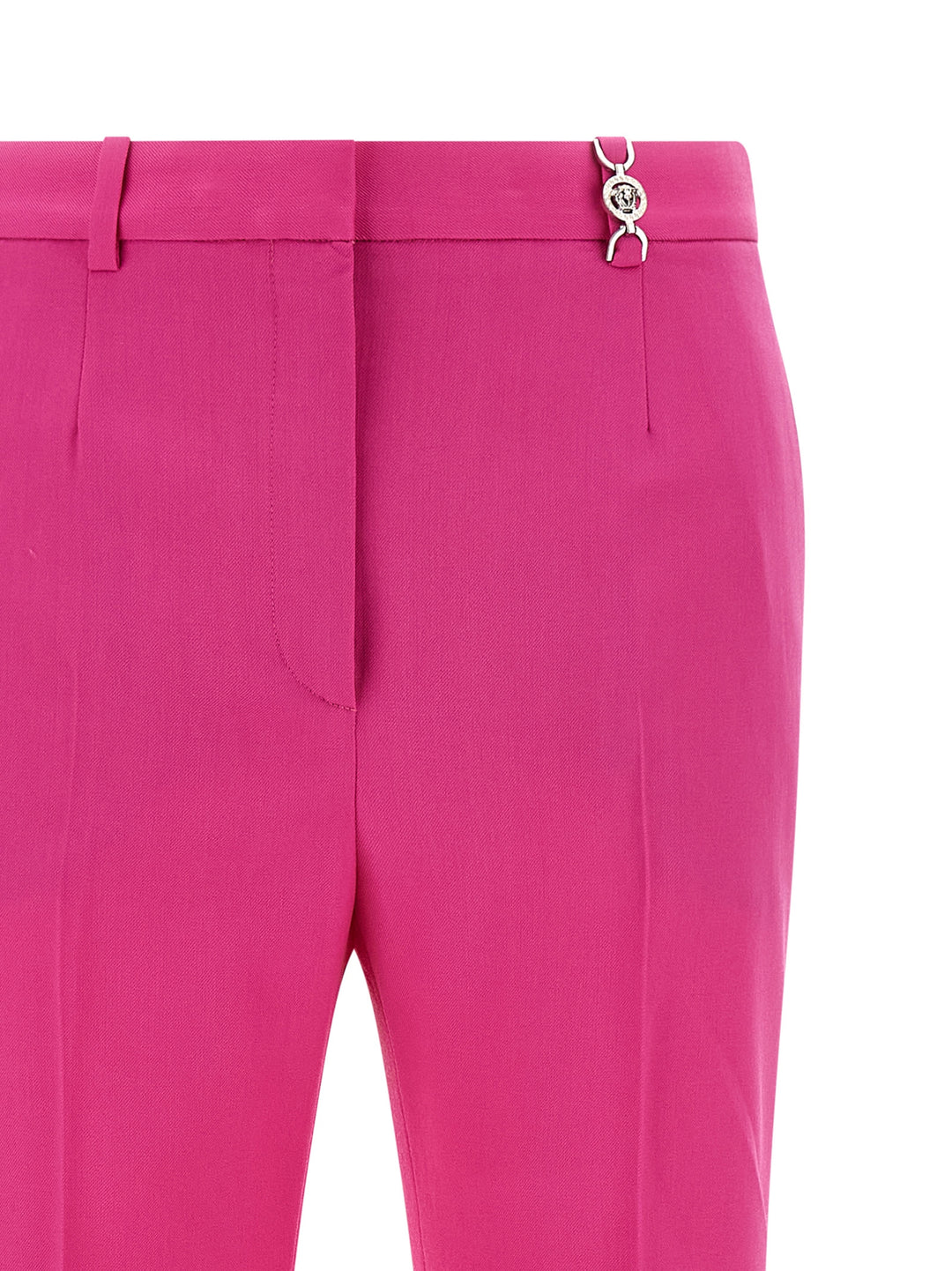Versace Fuchsia Virgin Wool Flared Pants