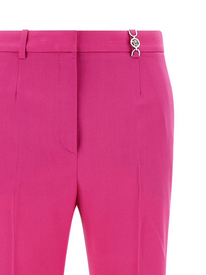 Versace Fuchsia Virgin Wool Flared Pants