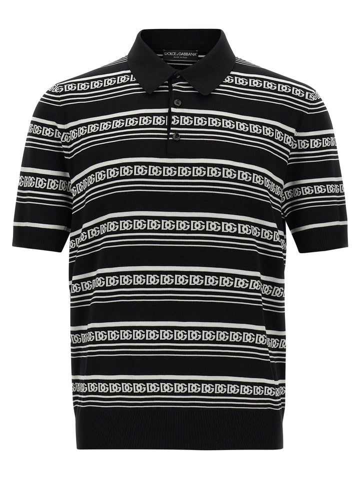 Dolce &amp; Gabbana Bicolor Silk Polo Shirt