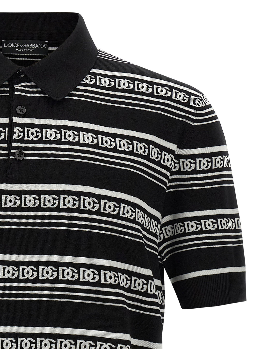 Dolce &amp; Gabbana Bicolor Silk Polo Shirt