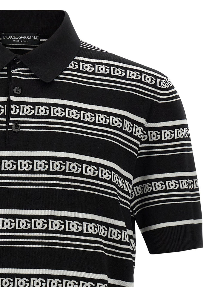 Dolce &amp; Gabbana Bicolor Silk Polo Shirt
