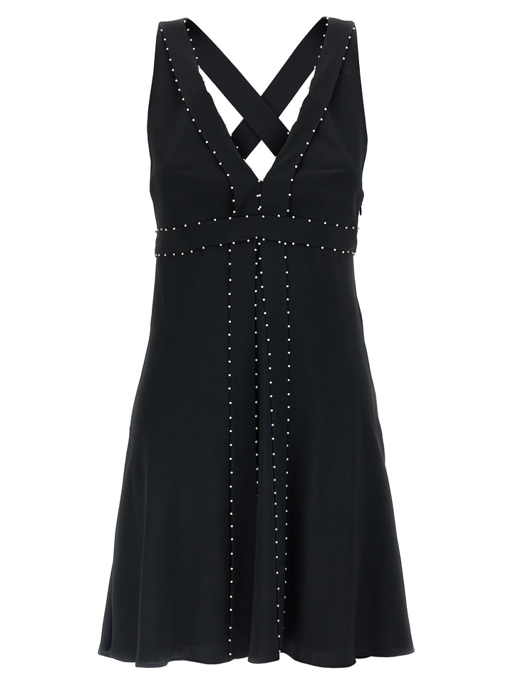 Giovanni Bedin Black Acetate Short Dress