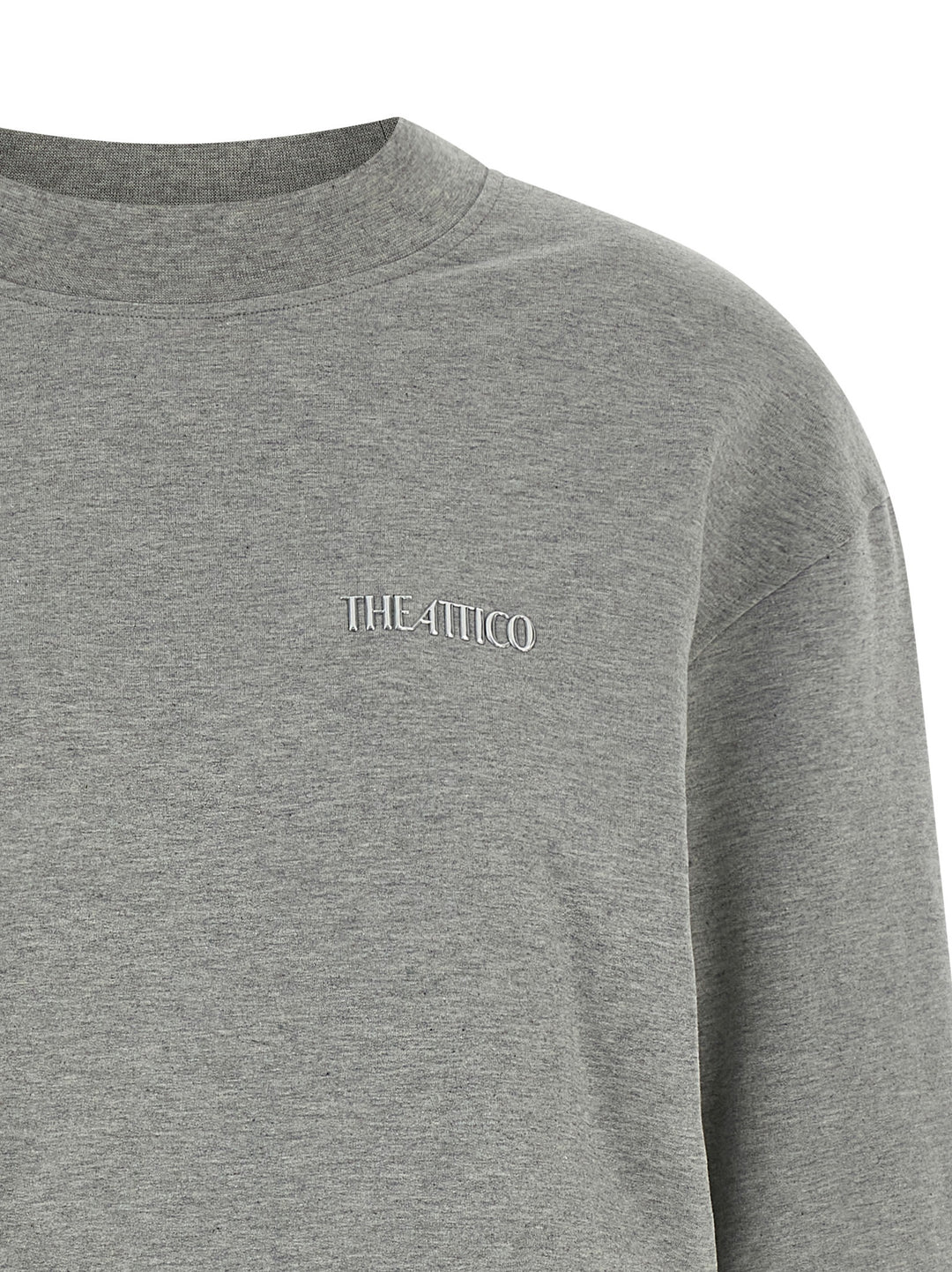 The Attico Gray Cotton Short Dress