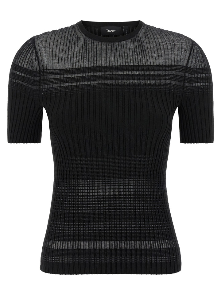 Theory Black Viscose T-Shirt
