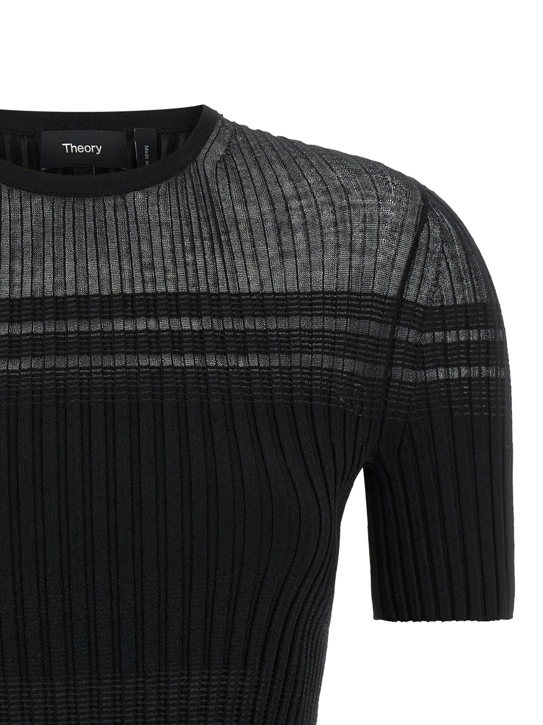 Theory Black Viscose T-Shirt