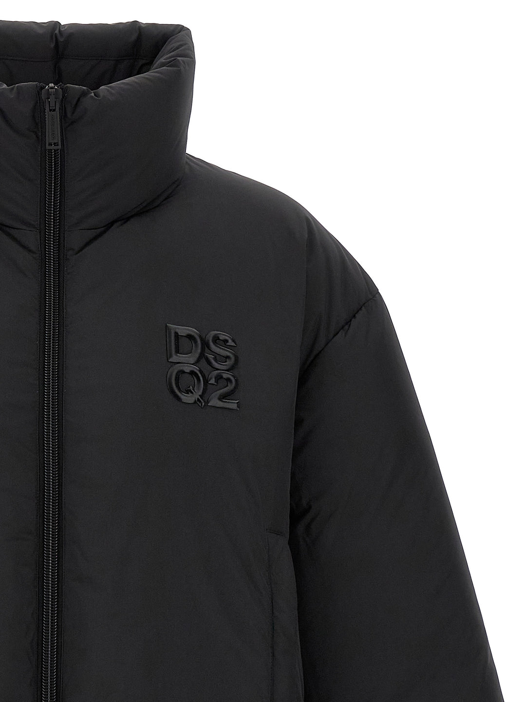 Dsquared² Black Polyester Full-Length Jacket