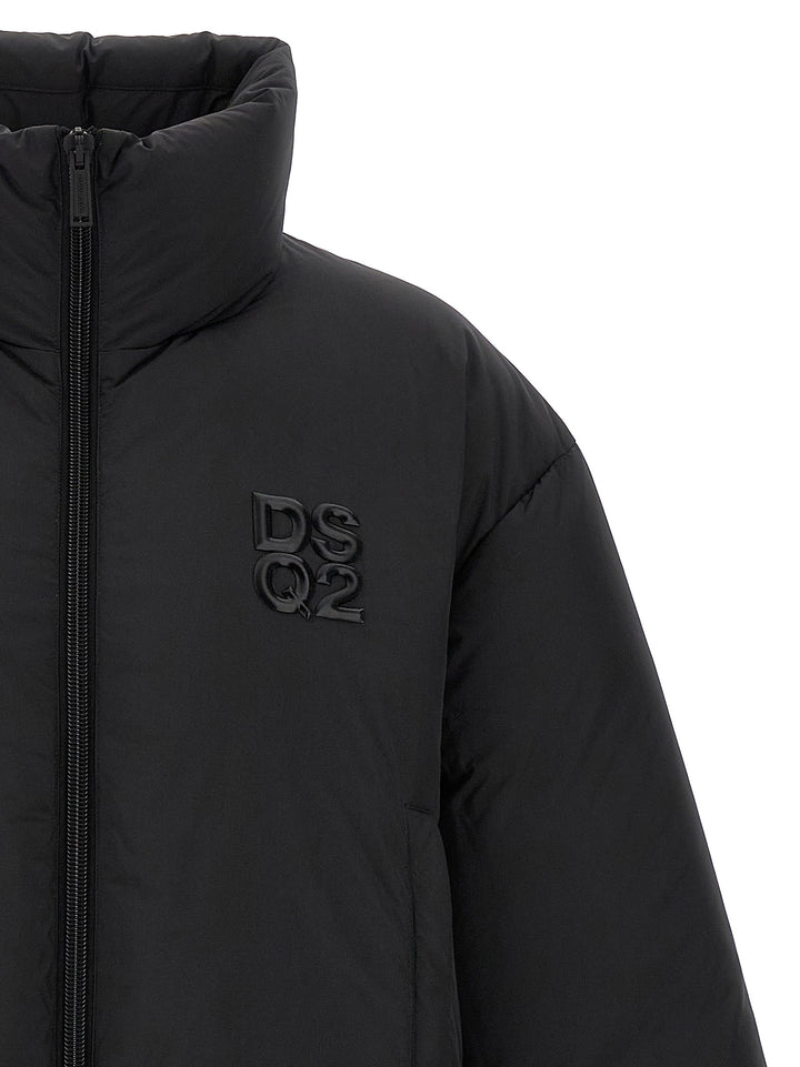 Dsquared² Black Polyester Full-Length Jacket