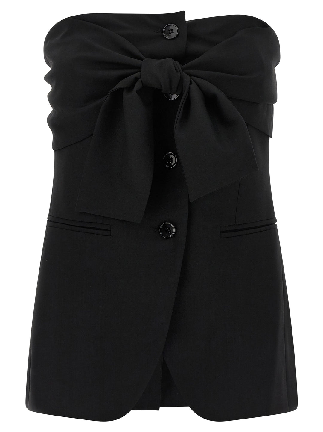 Max Mara Black Virgin Wool Tank Tops