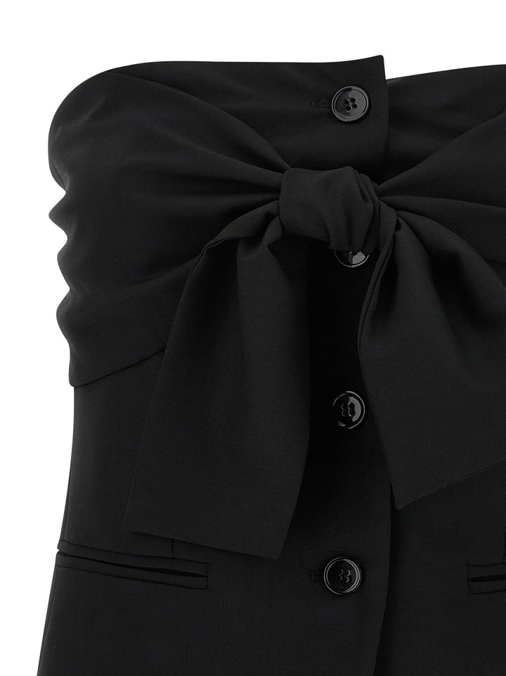 Max Mara Black Virgin Wool Tank Tops
