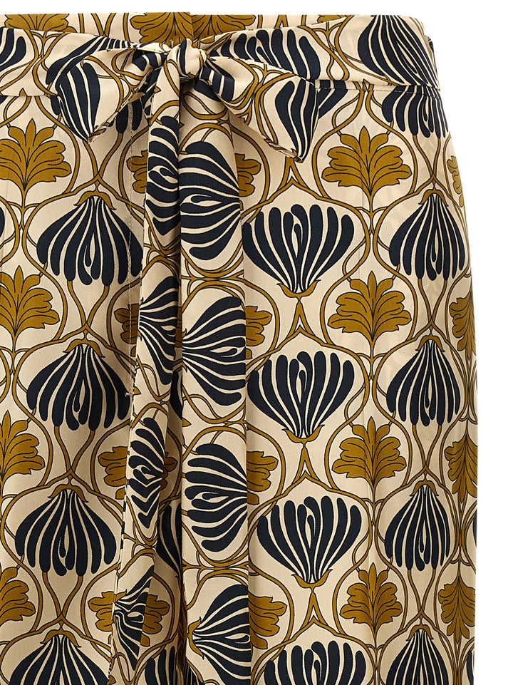 Max Mara Bicolor Silk Casual Pants
