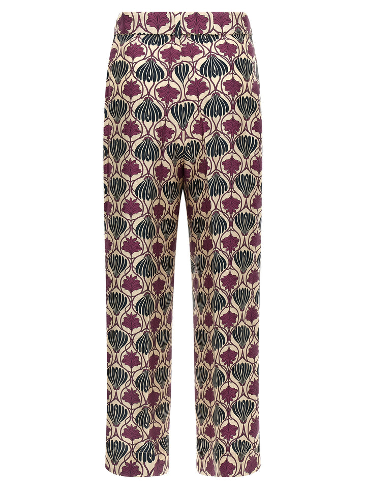 Max Mara Purple Silk Casual Pants