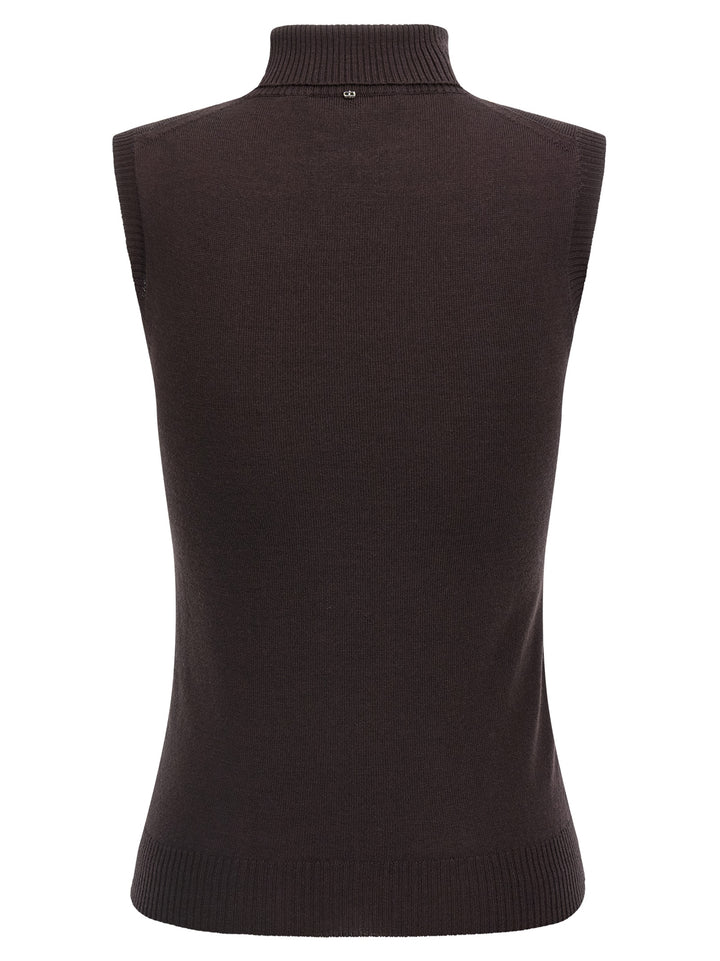 Sportmax Brown Virgin Wool Cardigan
