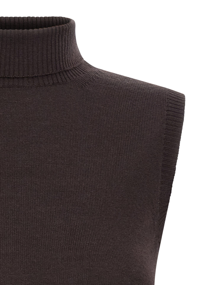 Sportmax Brown Virgin Wool Cardigan