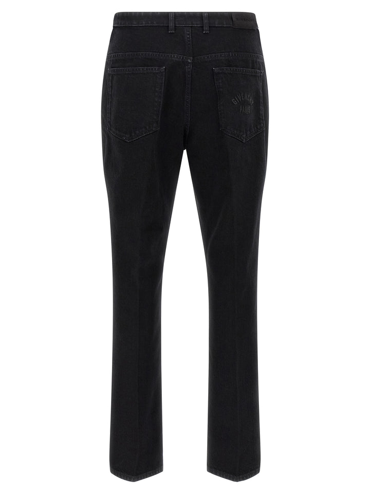 Givenchy Black Cotton Straight-Leg Jeans