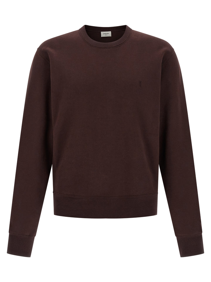 Saint Laurent Bordeaux Cotton Sweatshirt