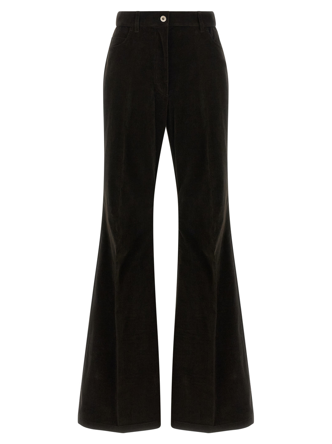 Ferragamo Brown Cotton Flared Pants