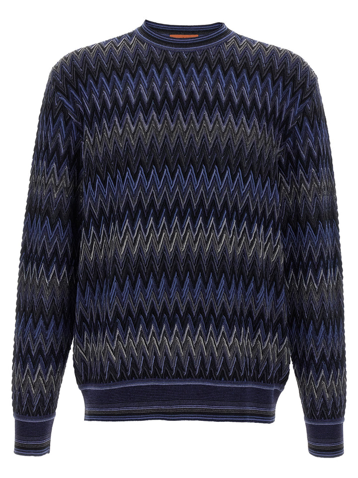 Missoni Blue Wool Cardigan
