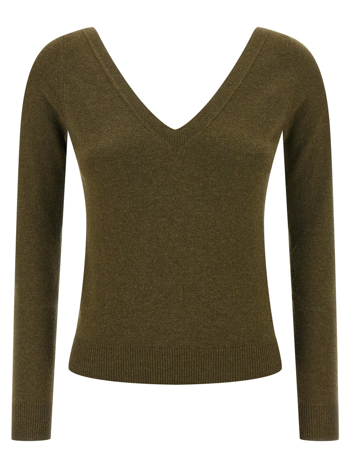 Saint Laurent Bicolor Cashmere Cardigan