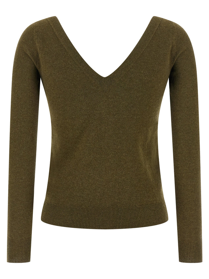 Saint Laurent Bicolor Cashmere Cardigan