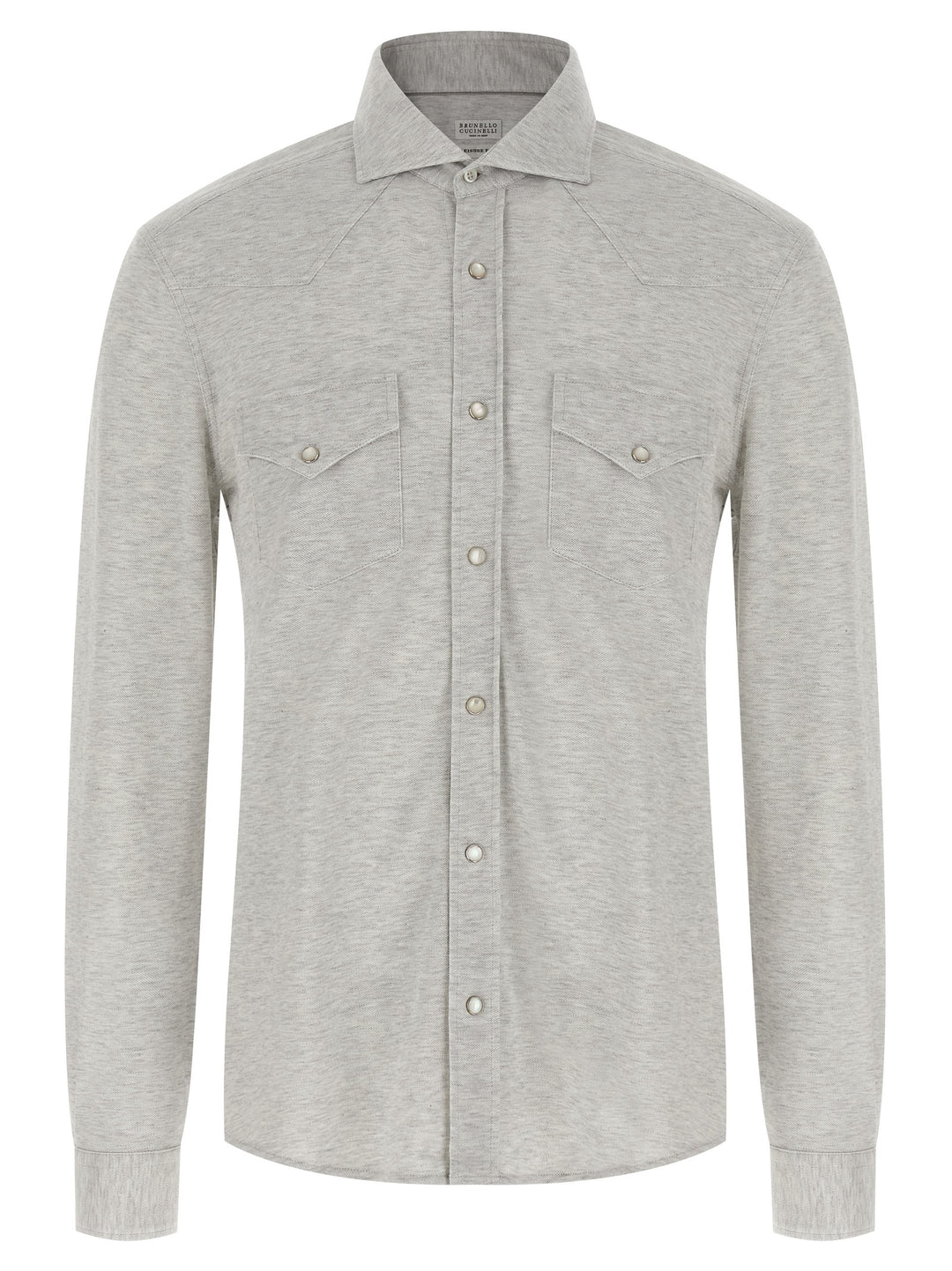 Brunello Cucinelli Gray Cotton Blouse