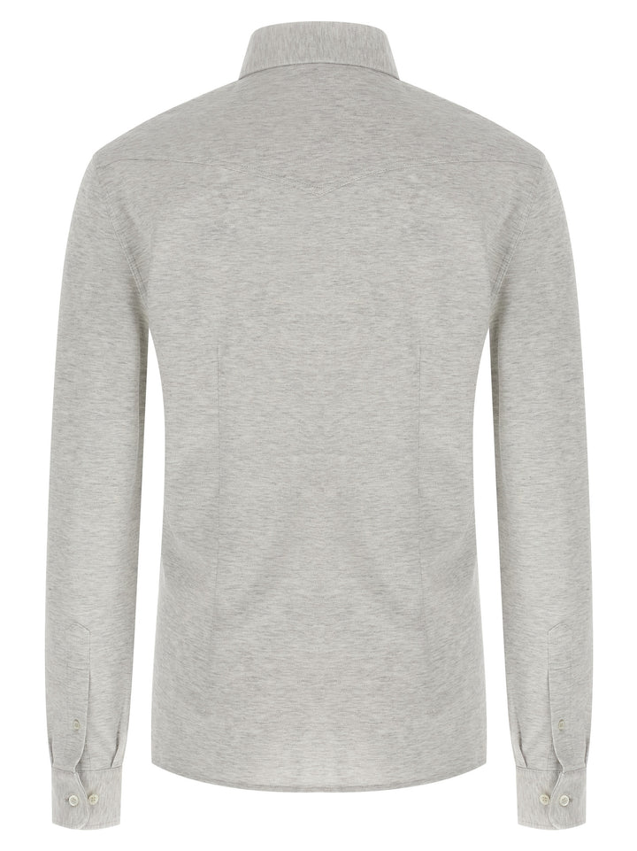 Brunello Cucinelli Gray Cotton Blouse