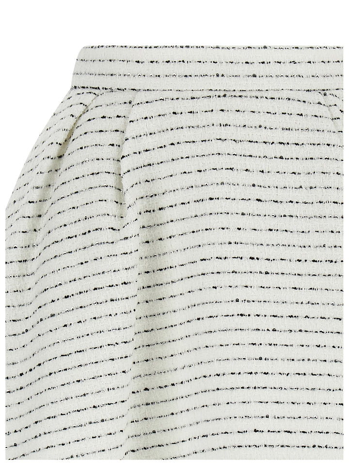 Alessandra Rich White Polyamide Long Skirt