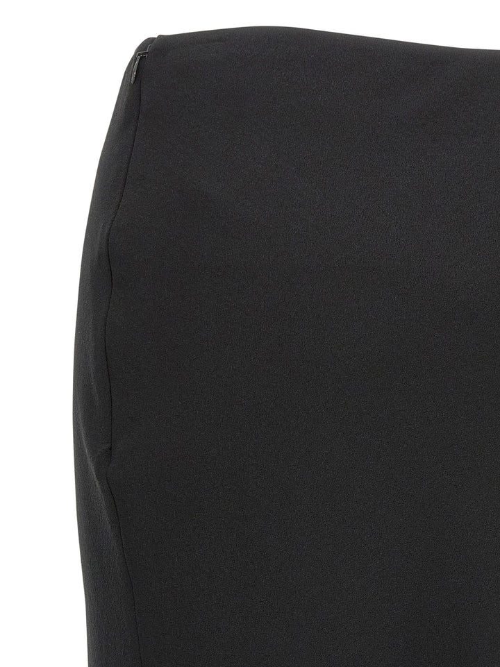 Alessandra Rich Black Virgin Wool Mini Skirt