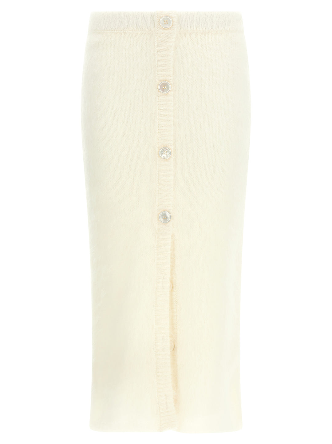 Alessandra Rich White Other Fibres Midi Skirt