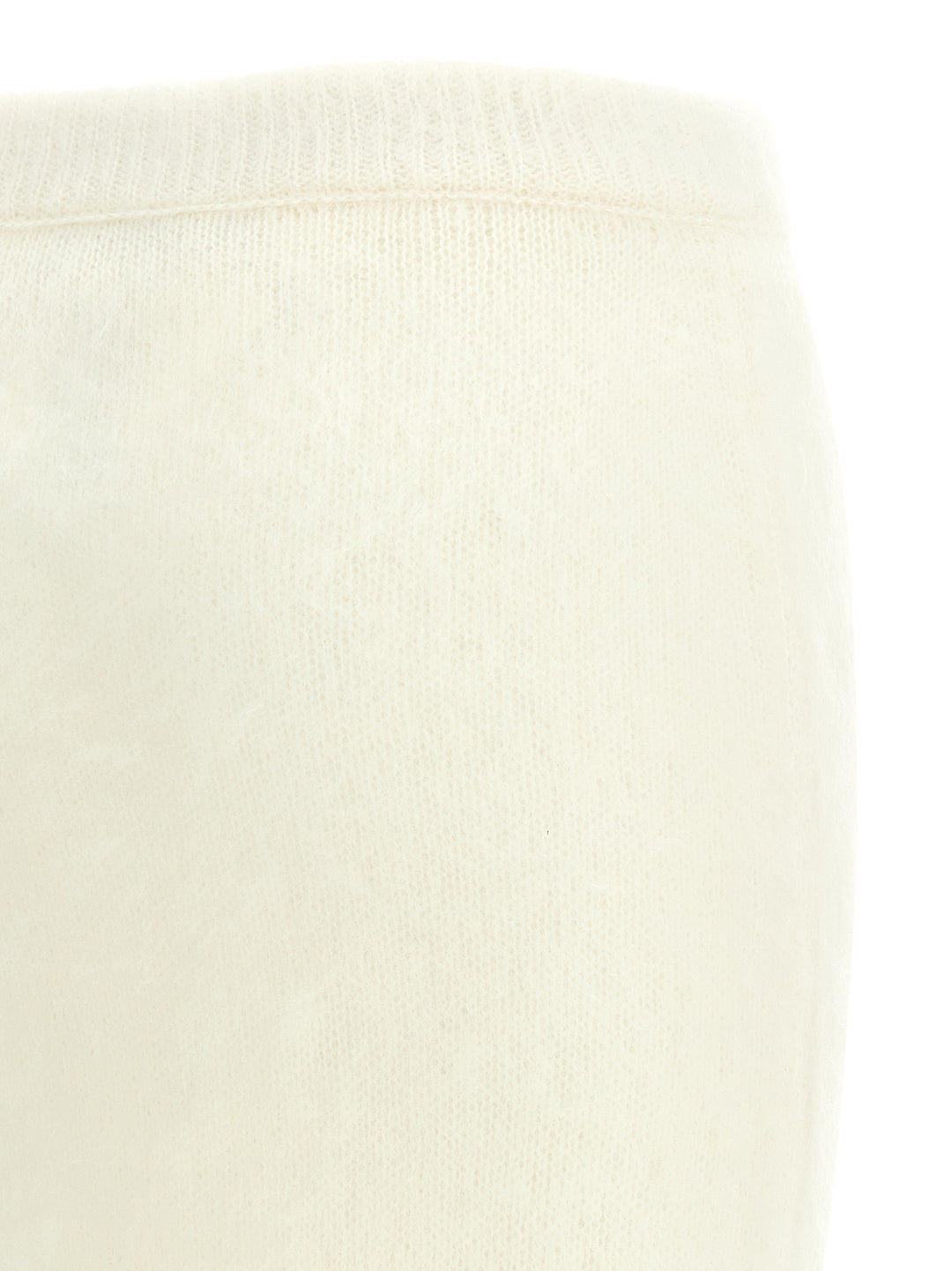 Alessandra Rich White Other Fibres Midi Skirt