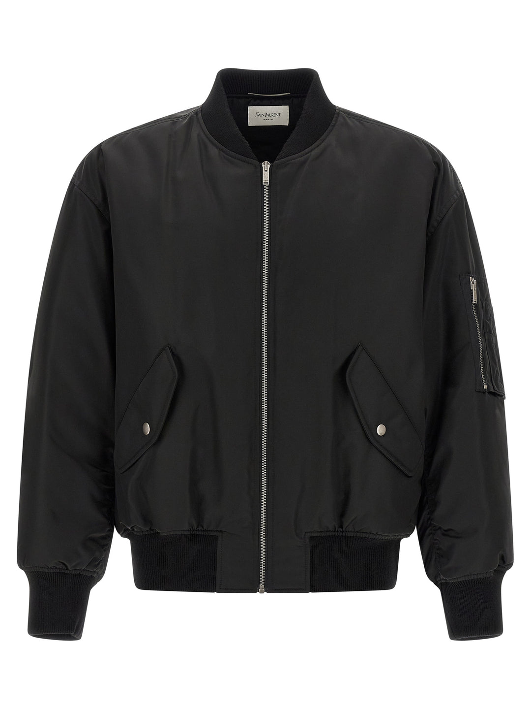 Saint Laurent Black Polyamide Bomber