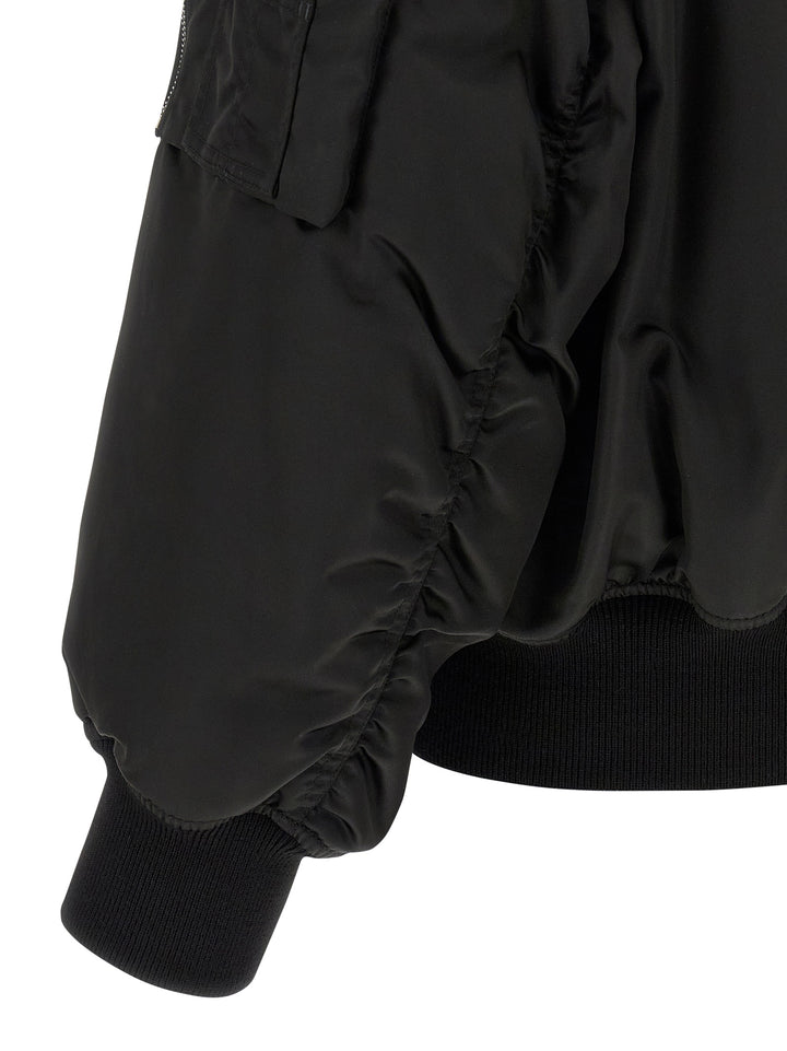 Saint Laurent Black Polyamide Bomber
