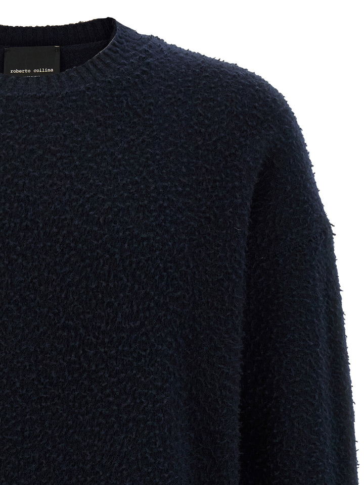 Roberto Collina Blue Merino Wool Cardigan