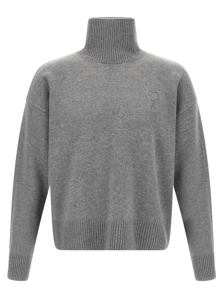 Ami Paris Gray Wool Cardigan