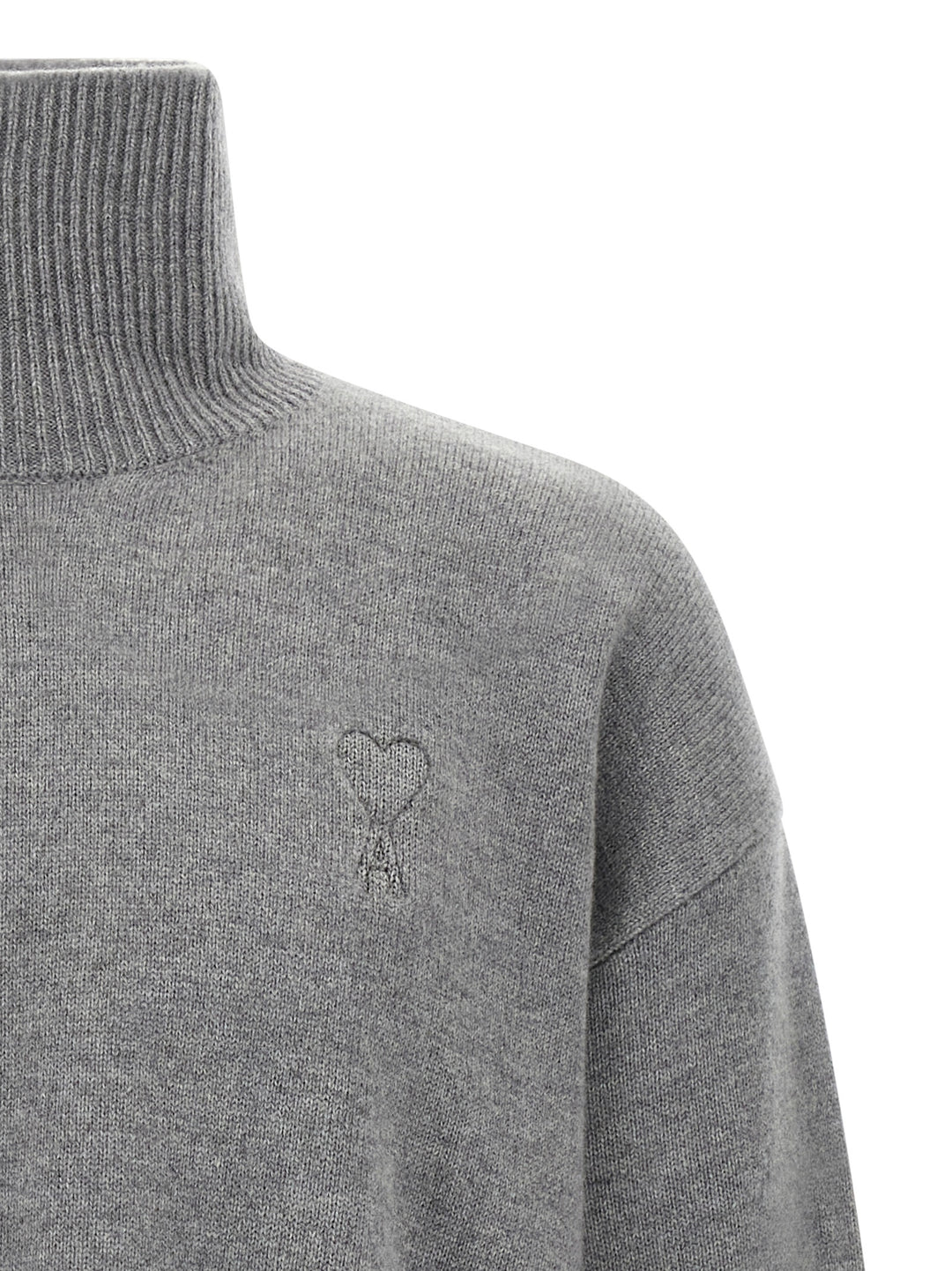 Ami Paris Gray Wool Cardigan