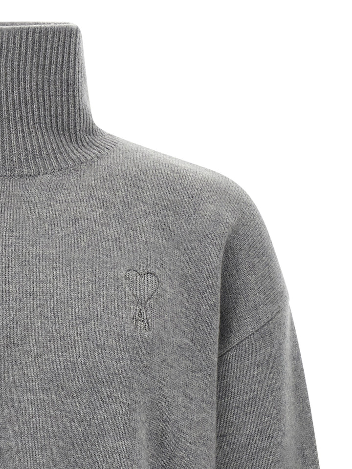 Ami Paris Gray Wool Cardigan