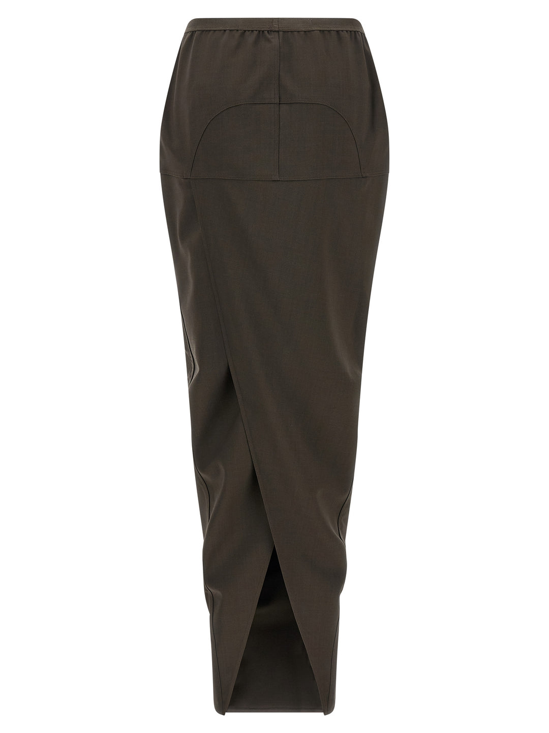 Rick Owens Gray Wool Mini Skirt