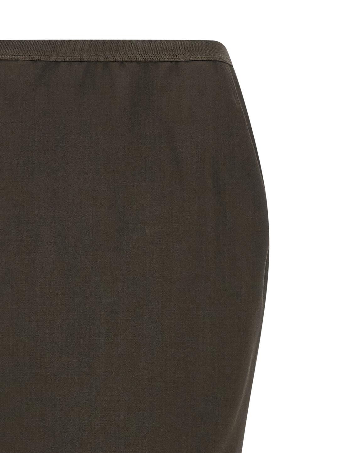 Rick Owens Gray Wool Mini Skirt