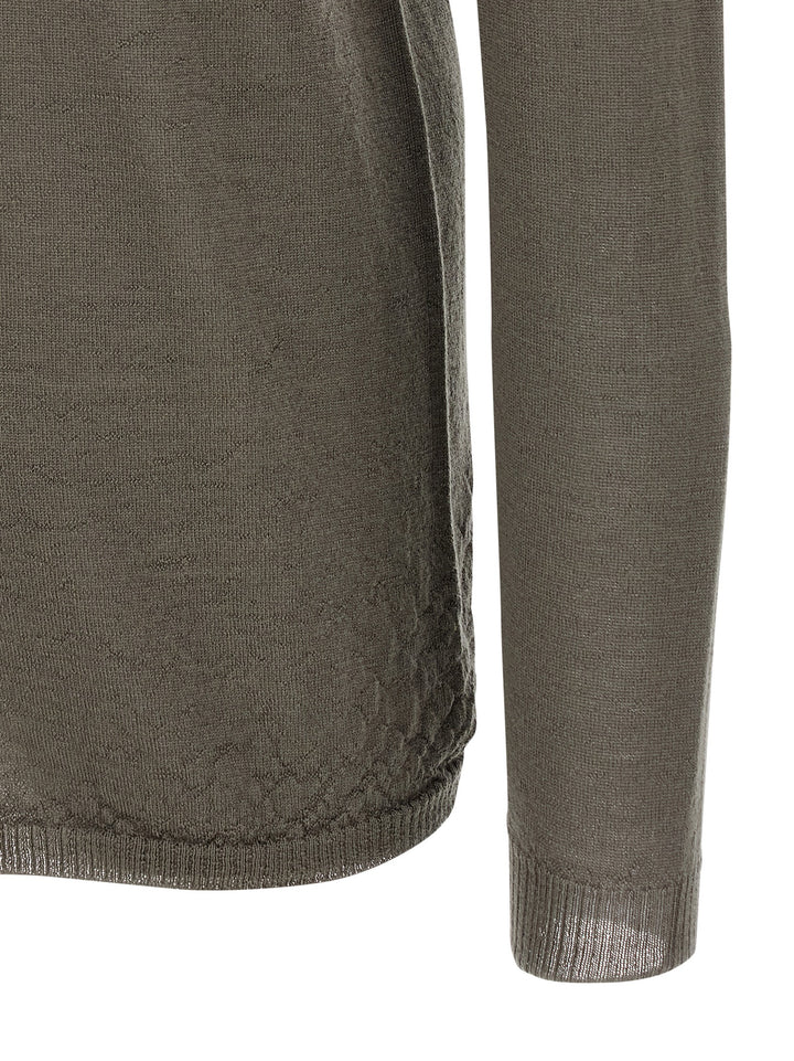 Rick Owens Gray Wool Cardigan