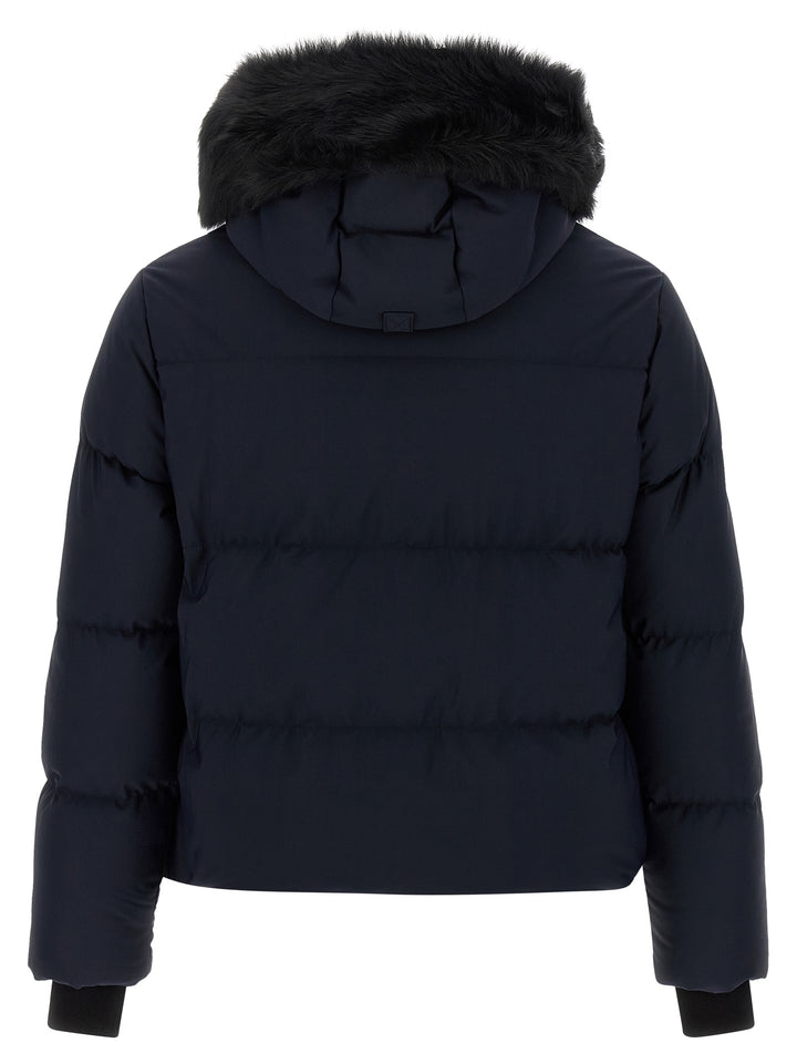 Moose Knuckles Blue Nylon Full-Length Jacket