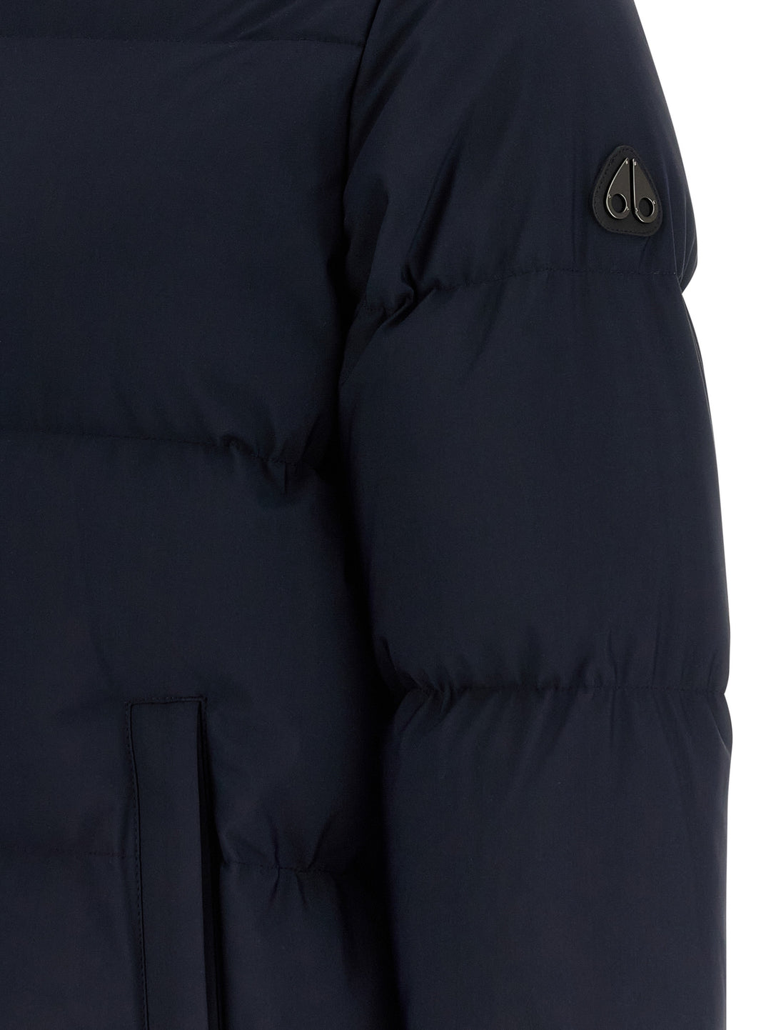 Moose Knuckles Blue Nylon Full-Length Jacket
